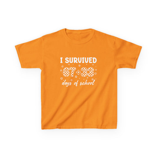I Survived 100 Days of School T-Shirt | Kids 100th Day School Shirt