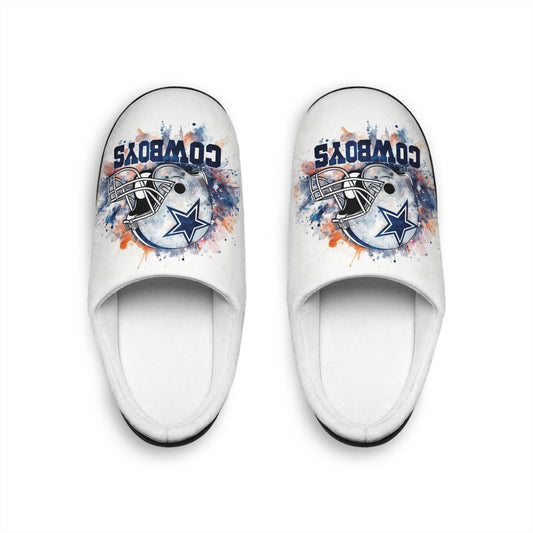 Subtle Team-Inspired Flannel Fleece Women's Indoor Slippers | Cozy Non-Slip Lounge Shoes