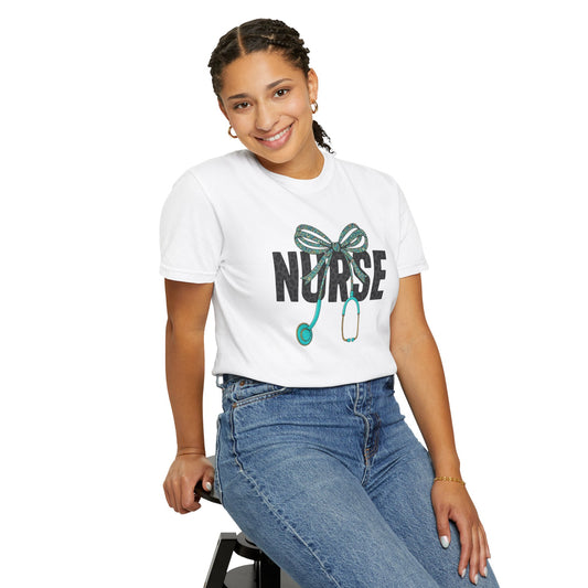 Nurse Stethoscope Bow T-Shirt