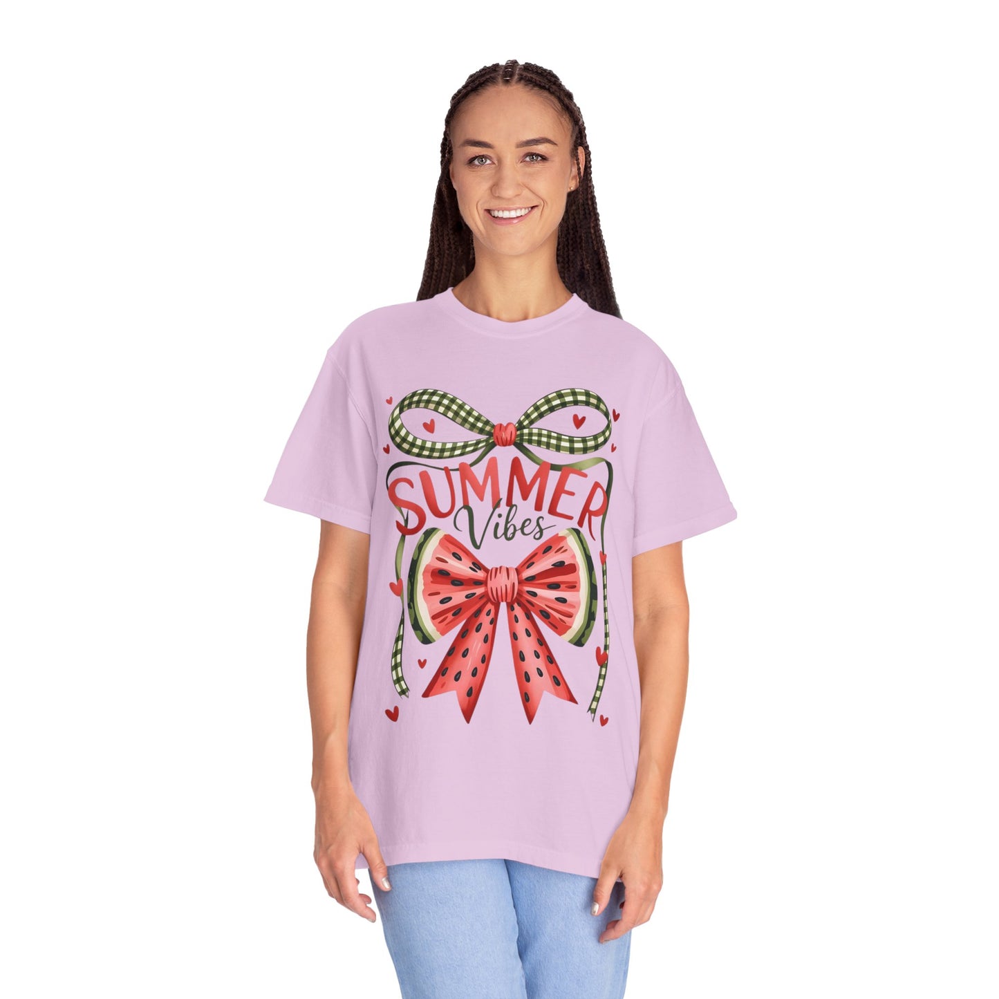 Summer Vibes T-Shirt — Watermelon Bow Graphic Tee
