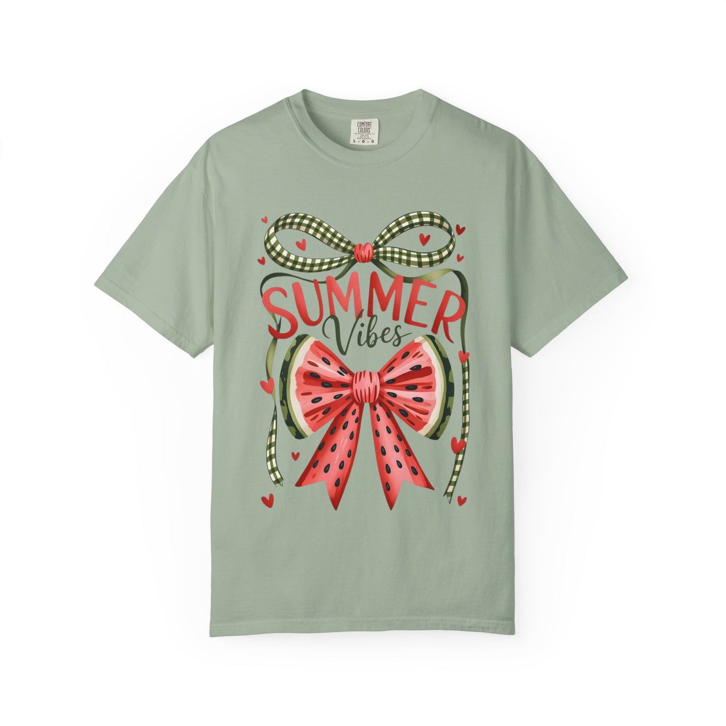 Summer Vibes T-Shirt — Watermelon Bow Graphic Tee