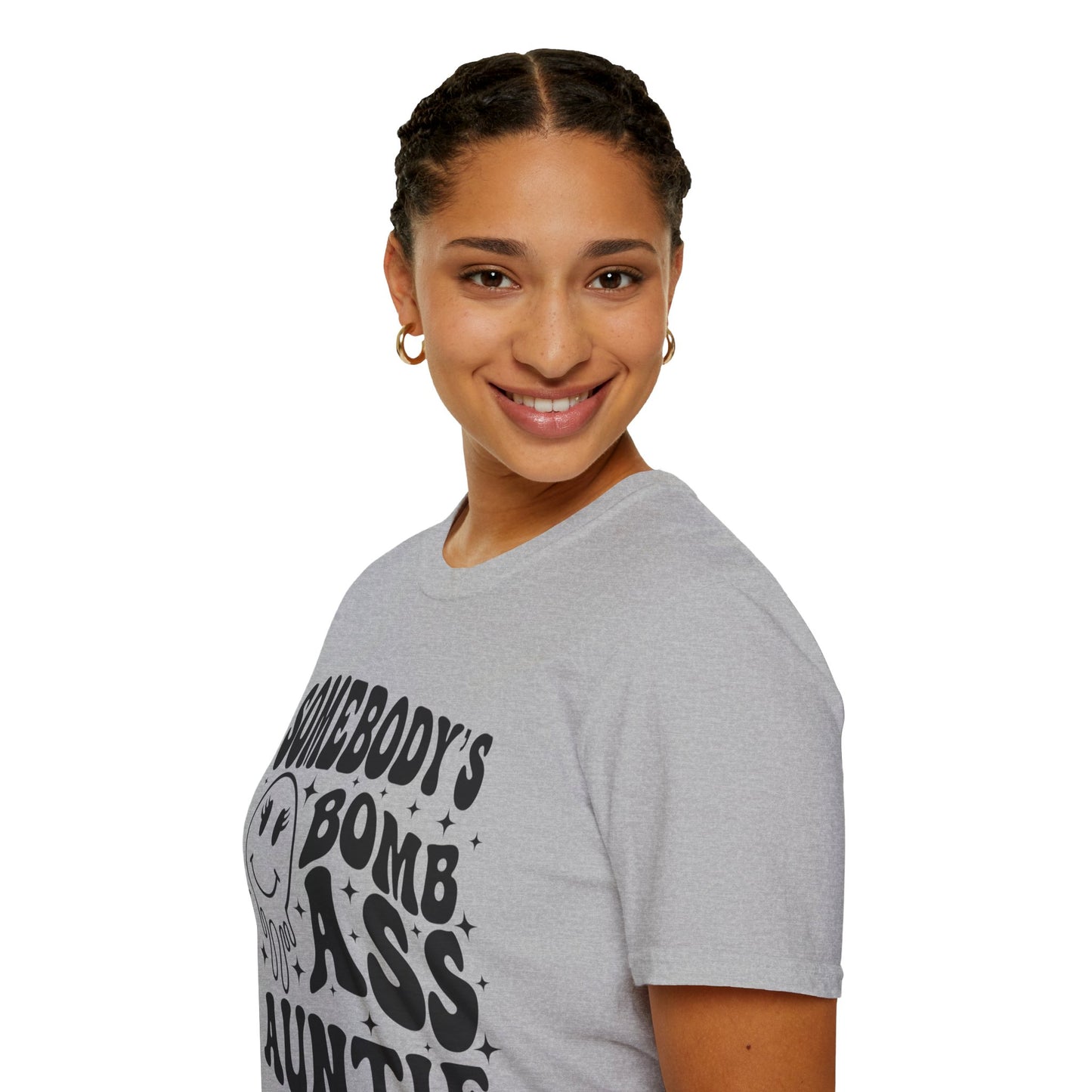 Bomb-Ass Auntie T‑Shirt — Somebody’s Bomb Ass Auntie Graphic Tee