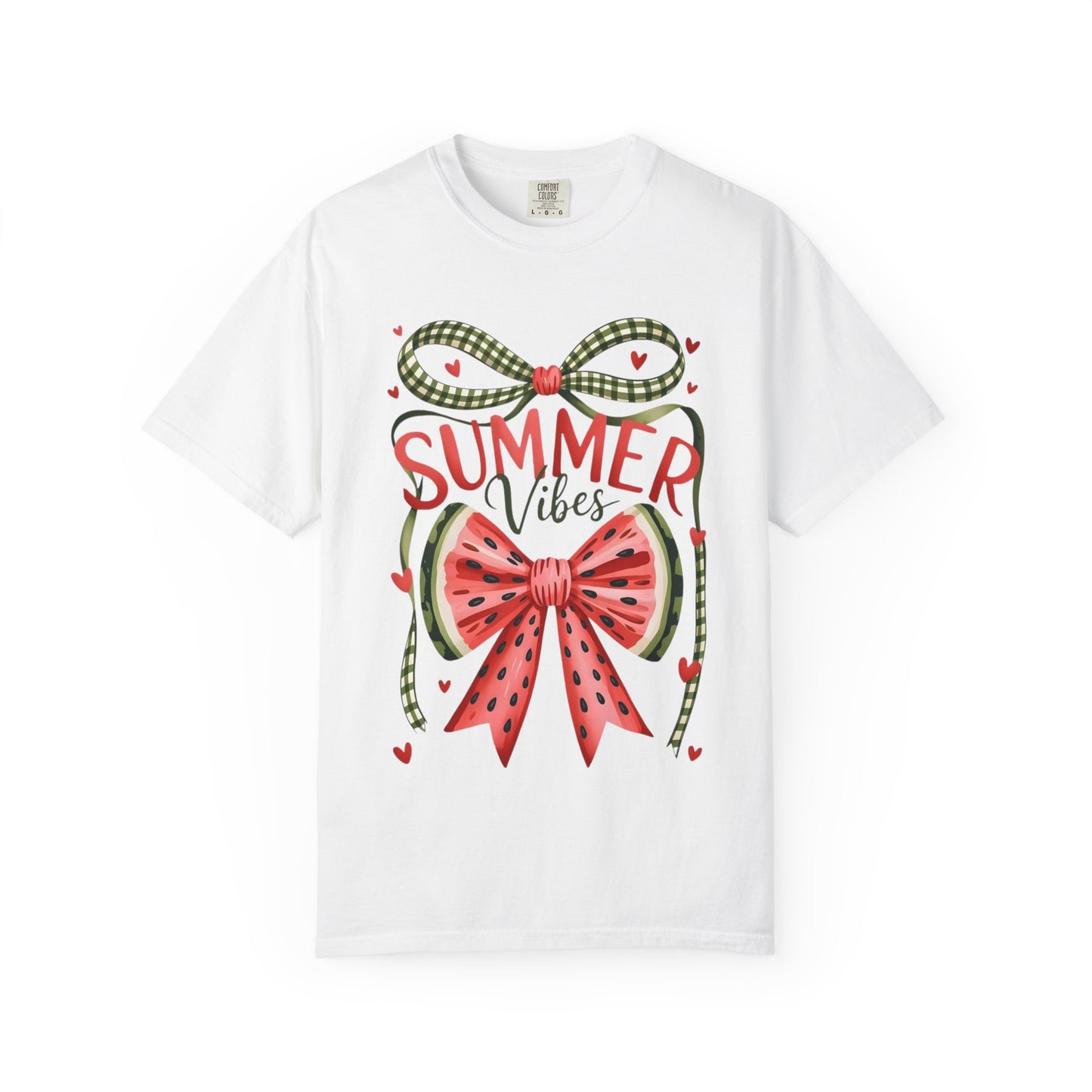 Summer Vibes T-Shirt — Watermelon Bow Graphic Tee