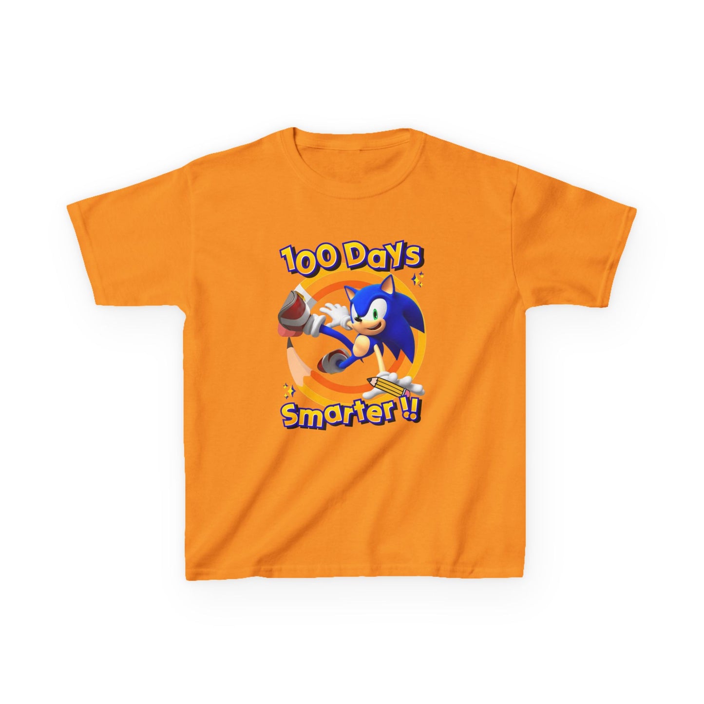 100 Days Smarter Sonic the Hedgehog Kids Tee | School Celebration Shirt