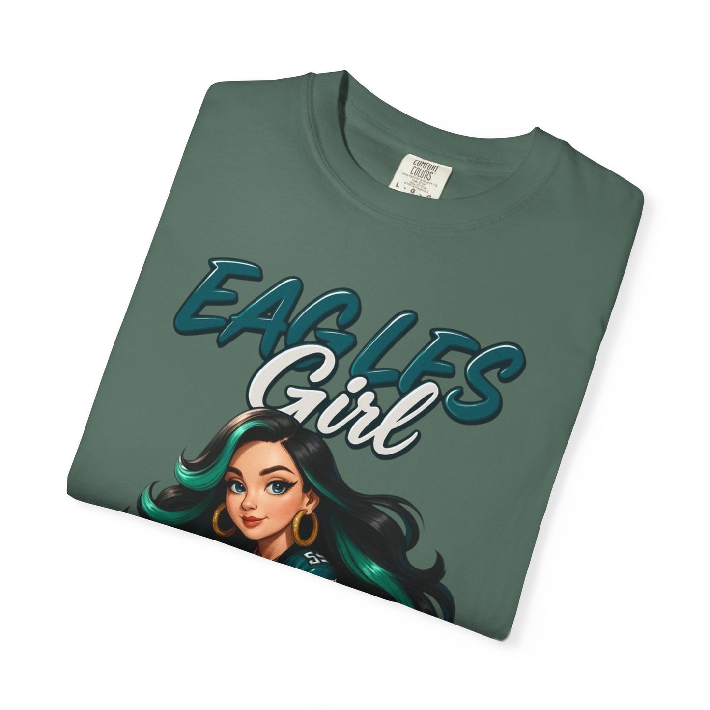 Eagles Girl T-shirt | Football Fan Illustration, Team Spirit Tee