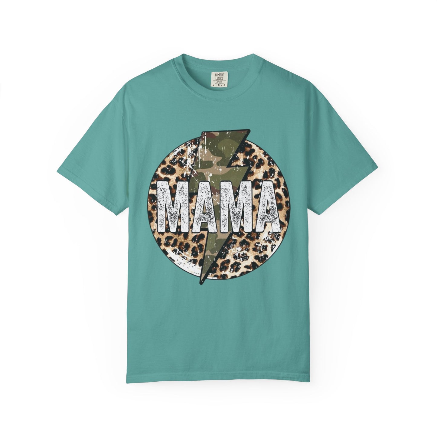 Leopard & Camo Lightning MAMA T-shirt | Mama Graphic Tee