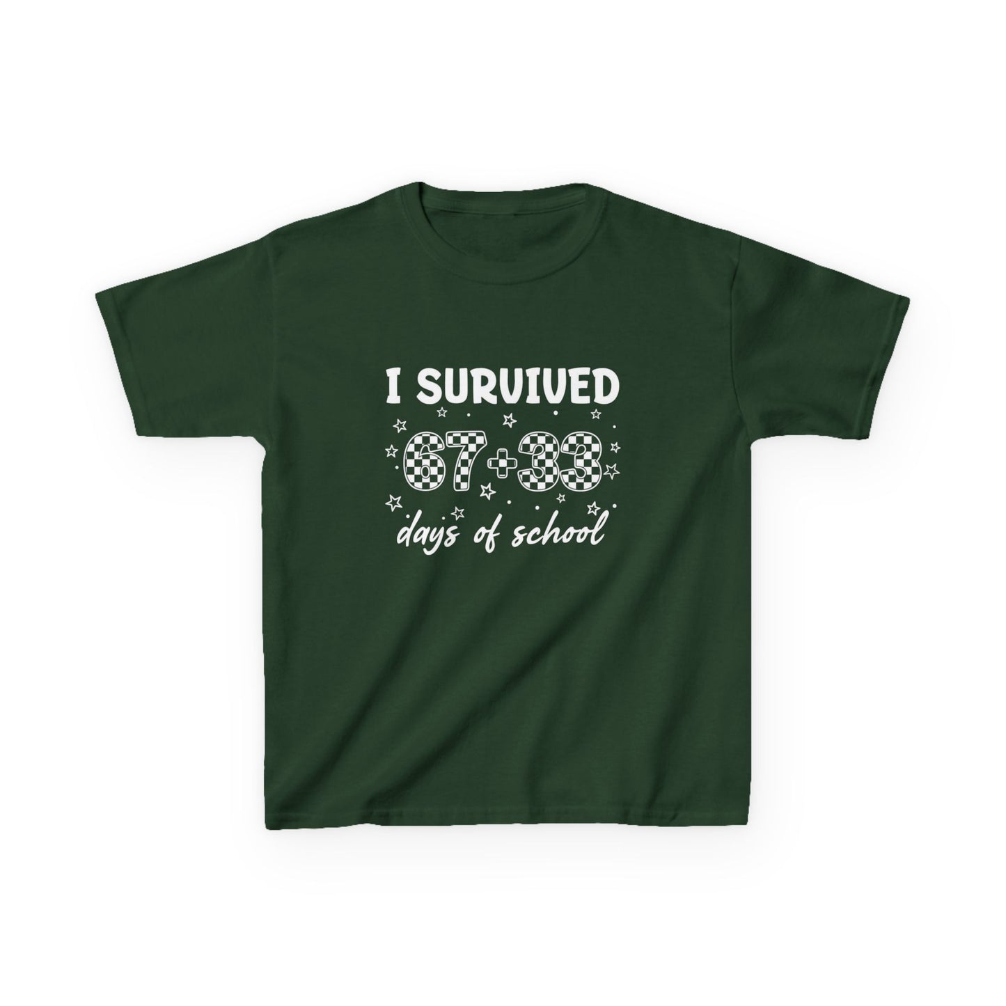 I Survived 100 Days of School T-Shirt | Kids 100th Day School Shirt
