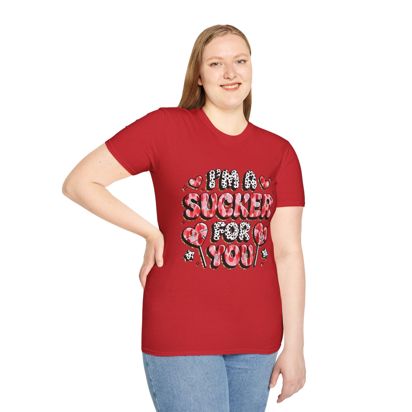 I’m a Sucker For You T-Shirt – Valentine Heart Lollipop Romantic Tee