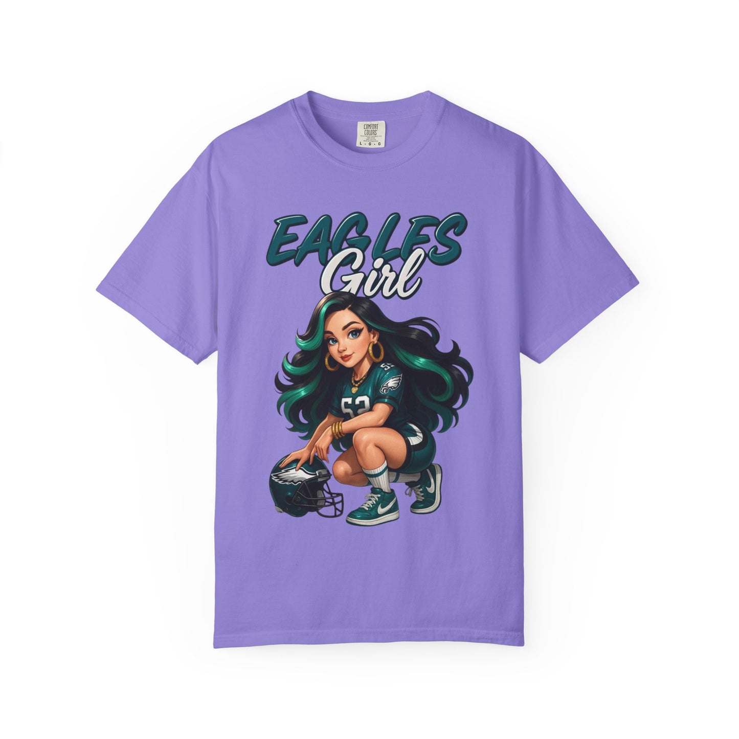 Eagles Girl T-shirt | Football Fan Illustration, Team Spirit Tee