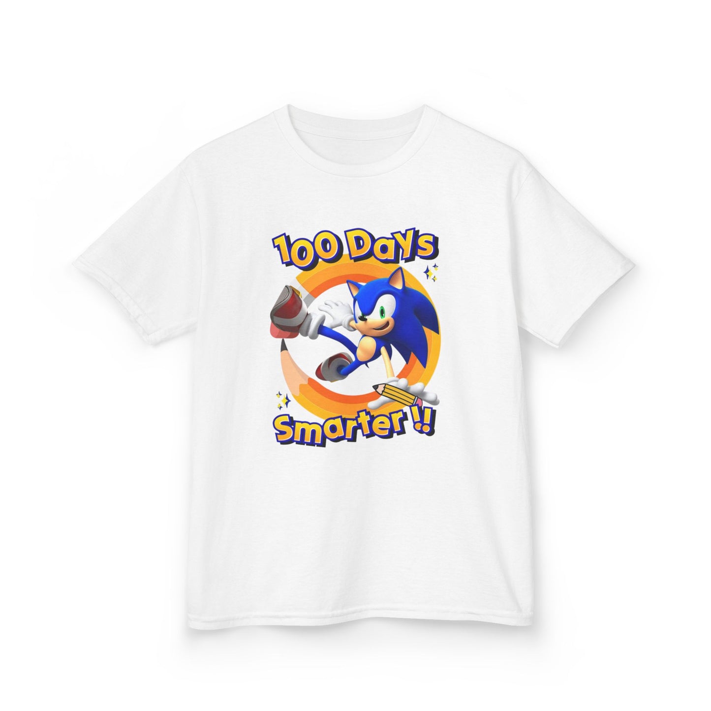 100 Days Smarter Sonic the Hedgehog Kids Tee | School Celebration Shirt