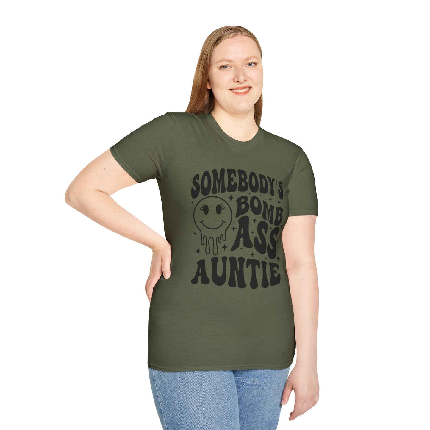 Bomb-Ass Auntie T‑Shirt — Somebody’s Bomb Ass Auntie Graphic Tee