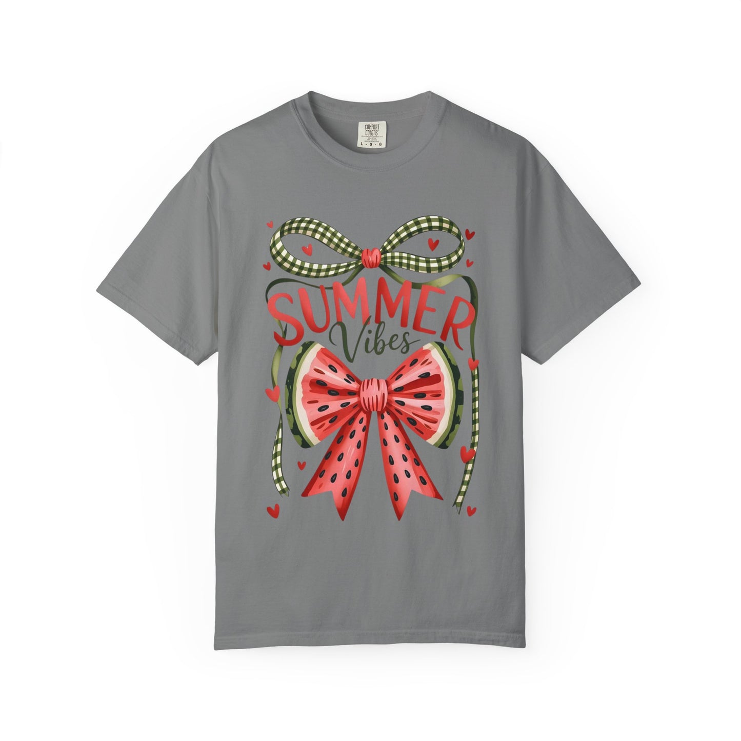 Summer Vibes T-Shirt — Watermelon Bow Graphic Tee