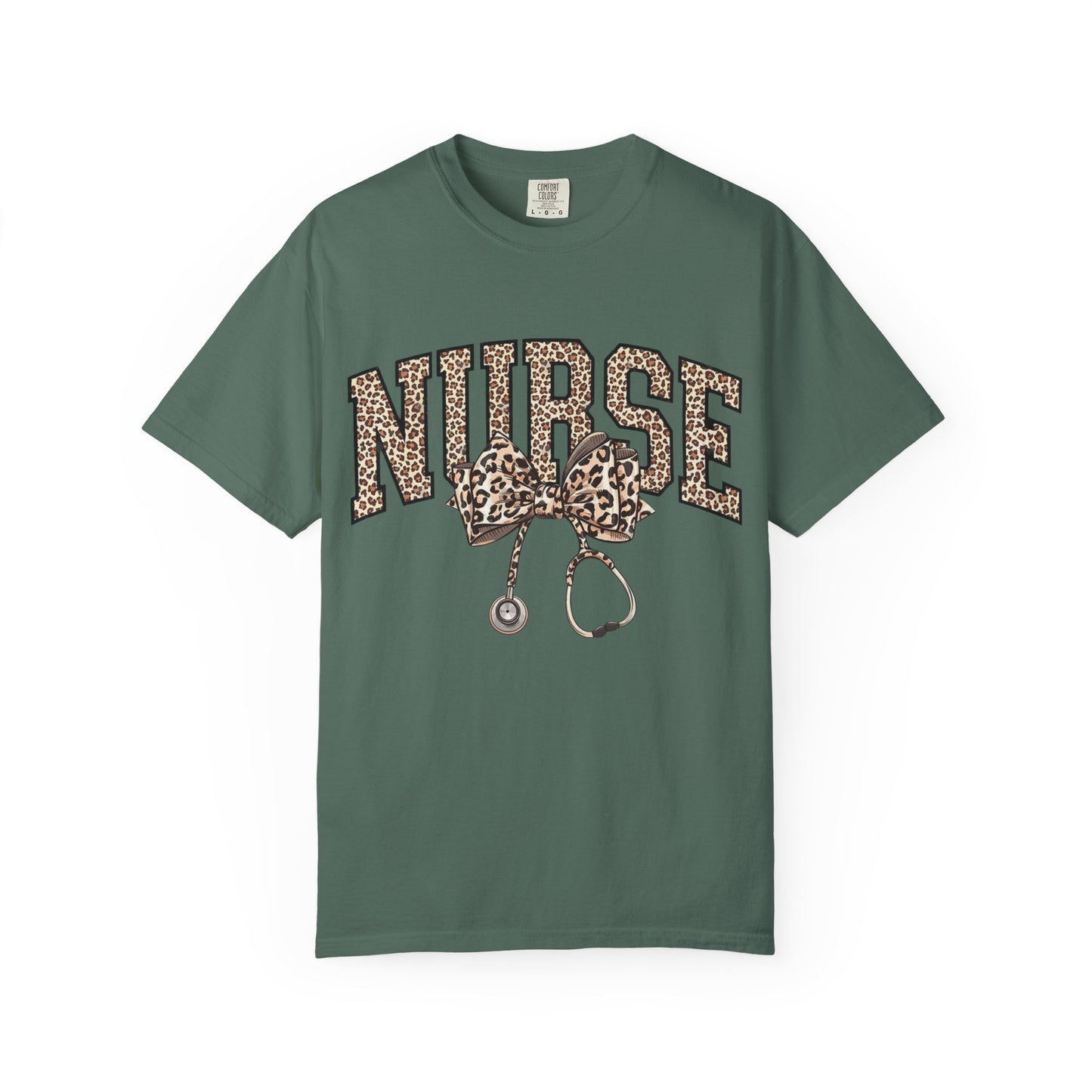 Nurse Leopard Stethoscope T-Shirt