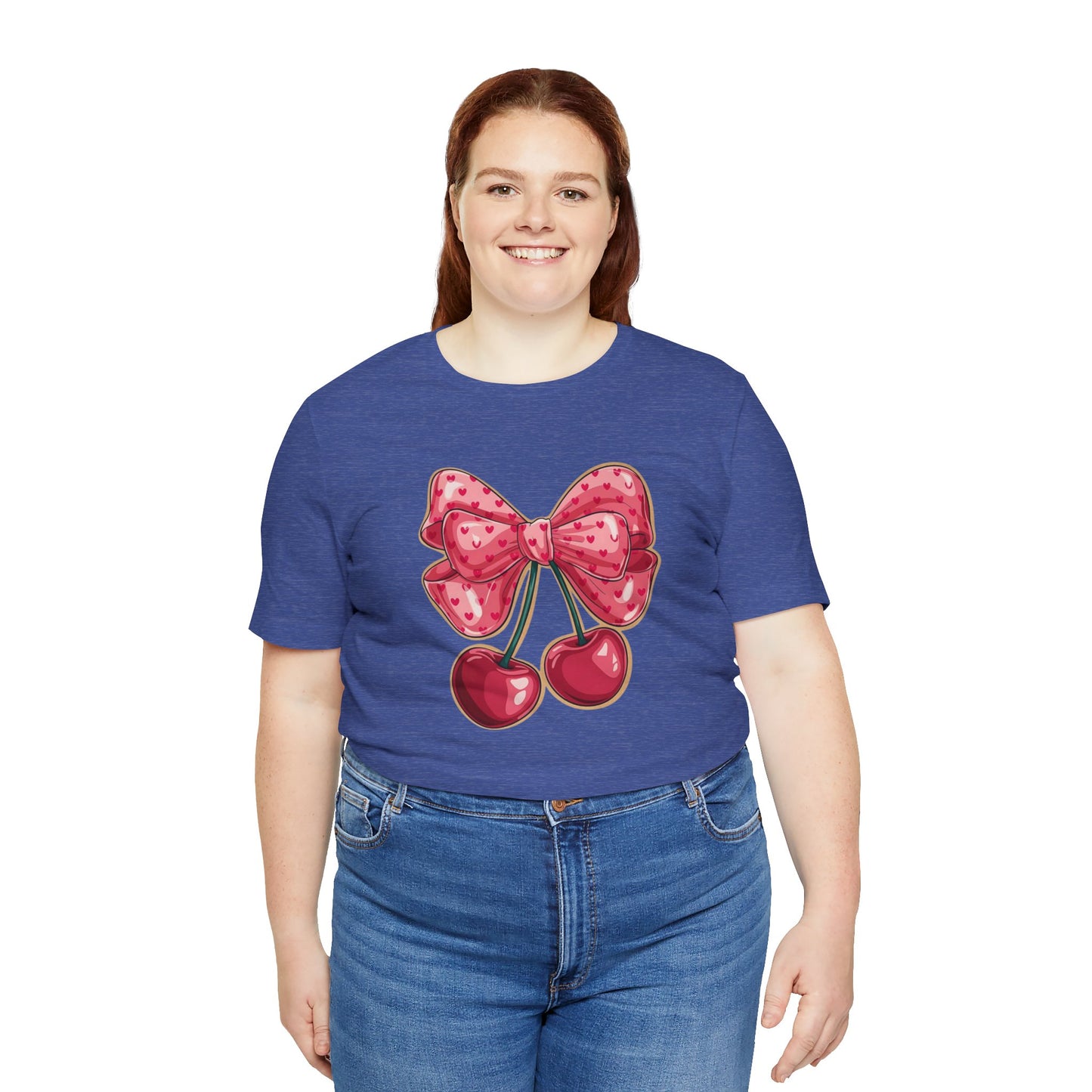 Cherry Bow Tee — Cute Pink Cherry Graphic T-Shirt