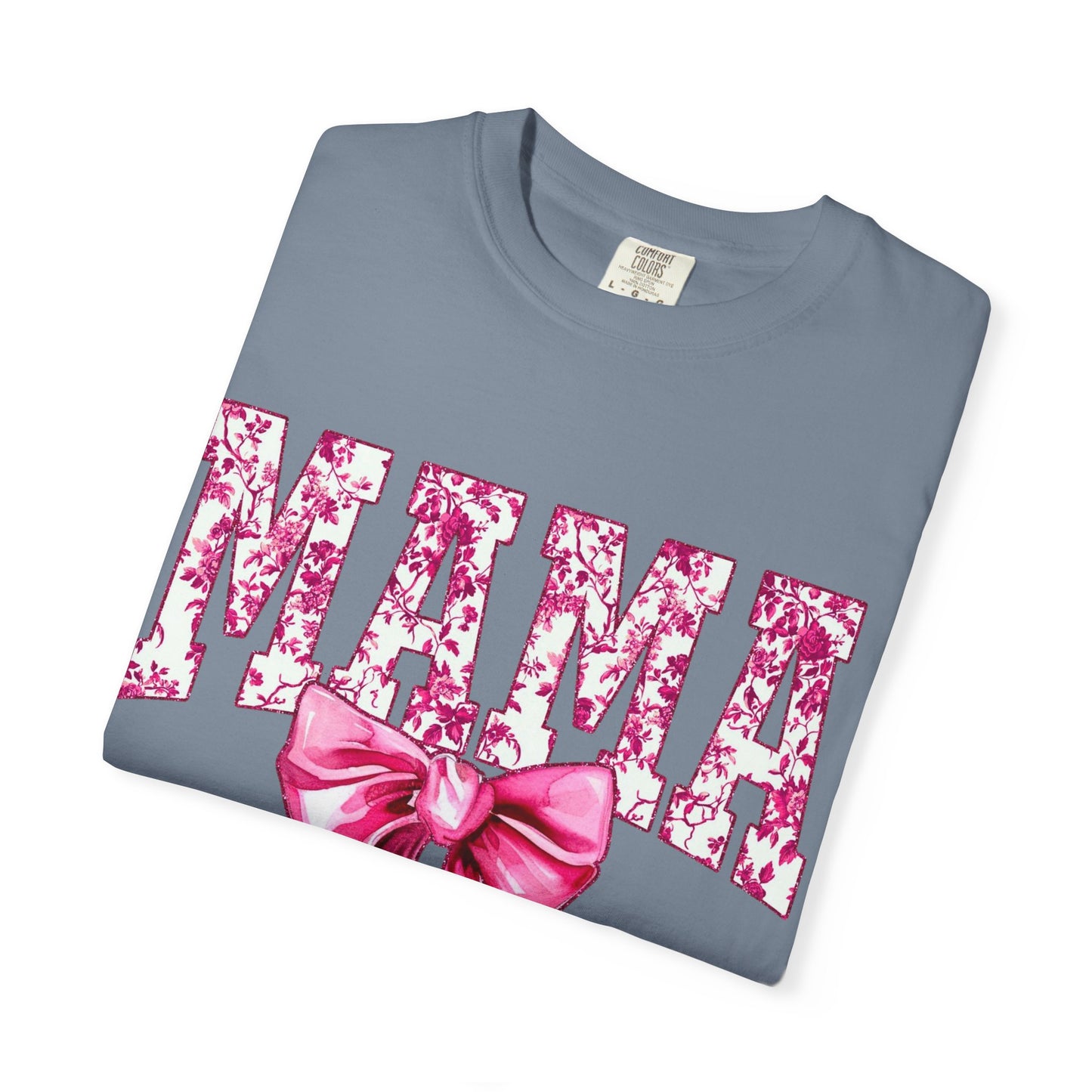 Mama Floral Bow T-Shirt — Mother's Day Pink Ribbon Tee