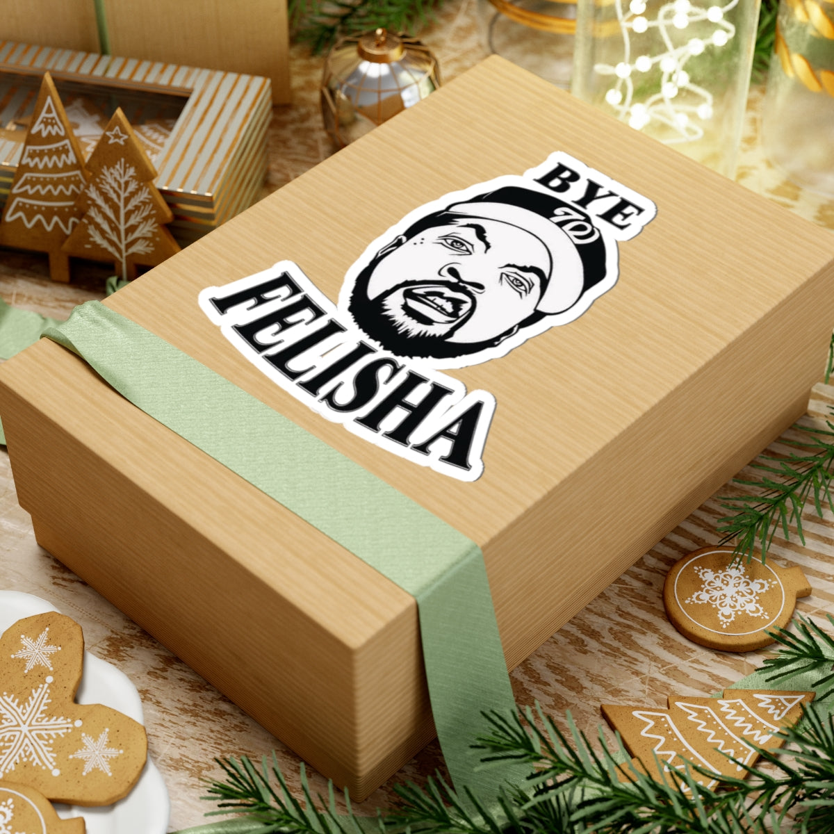 Bye Felisha face illustration Sticker | Kiss-Cut Sticker