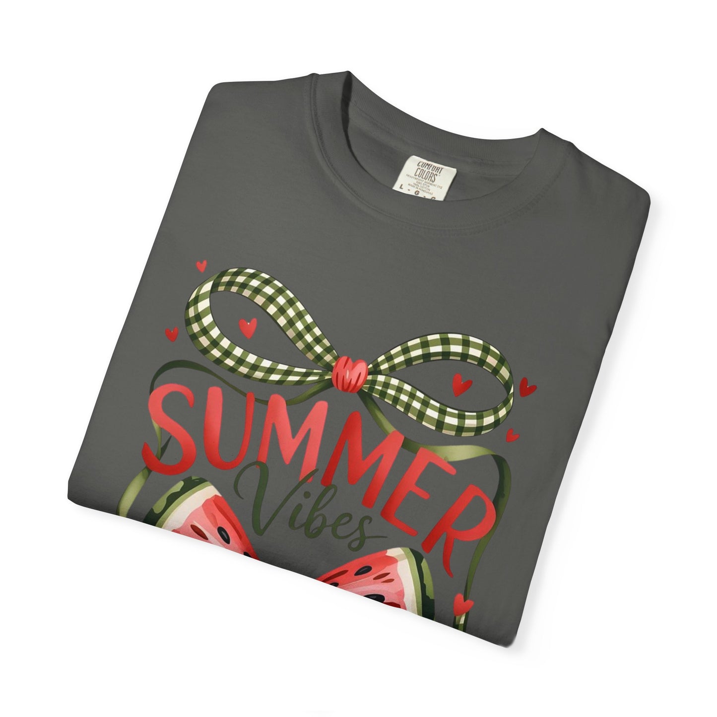 Summer Vibes T-Shirt — Watermelon Bow Graphic Tee