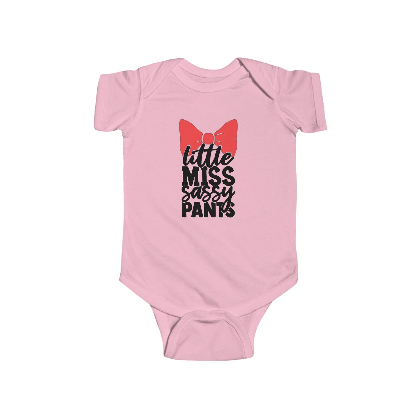 Infant Bodysuit – "Little Miss Sassy Pants" Bow Baby One-Piece