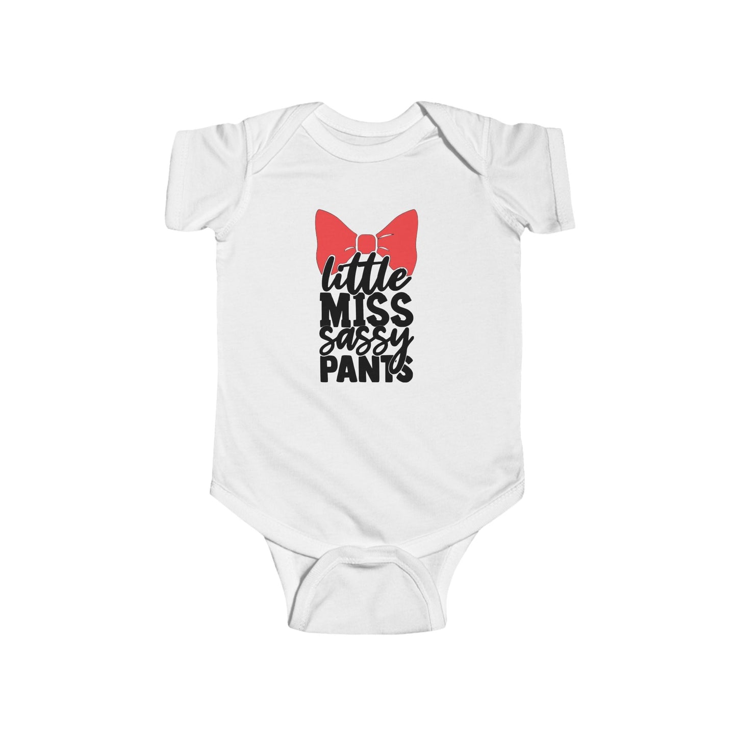 Infant Bodysuit – "Little Miss Sassy Pants" Bow Baby One-Piece