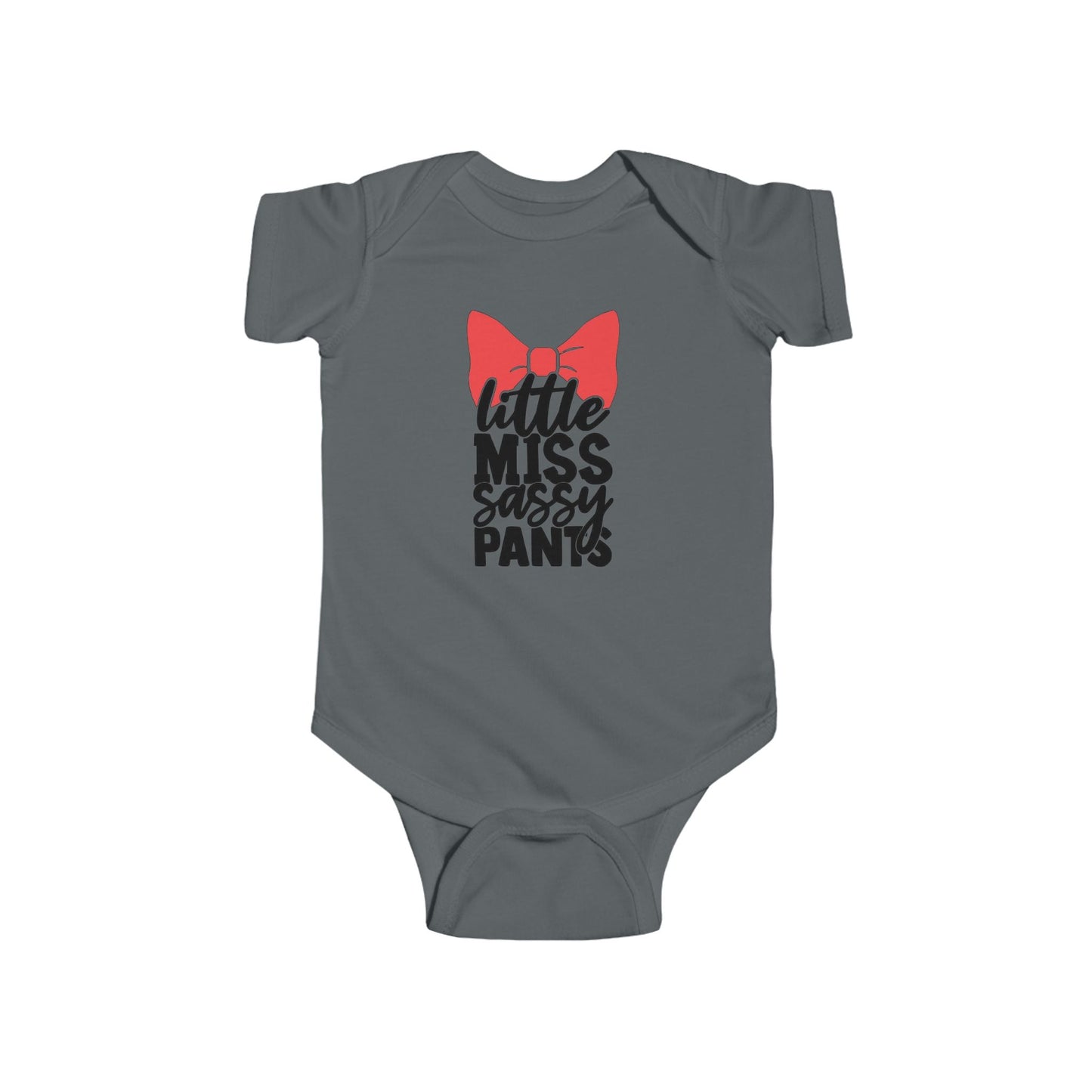 Infant Bodysuit – "Little Miss Sassy Pants" Bow Baby One-Piece