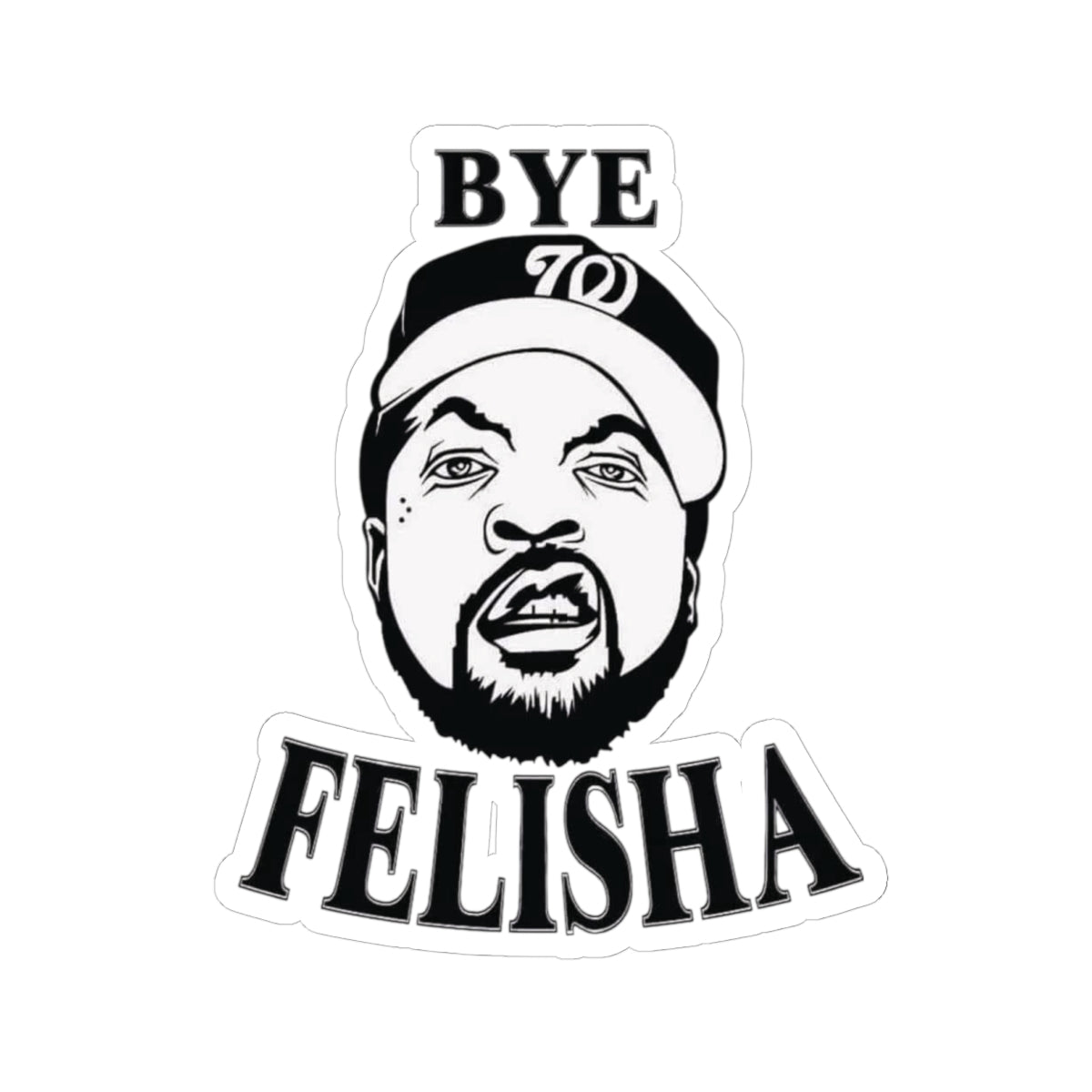 Bye Felisha face illustration Sticker | Kiss-Cut Sticker