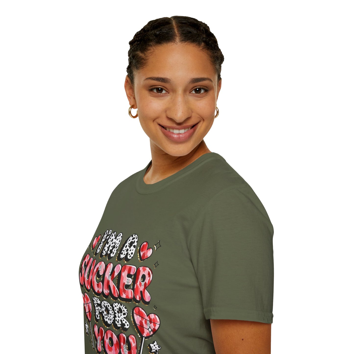 I’m a Sucker For You T-Shirt – Valentine Heart Lollipop Romantic Tee