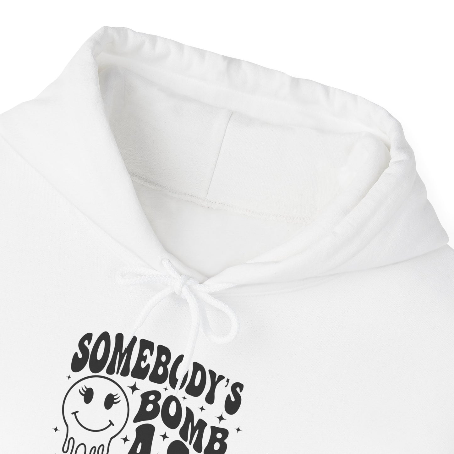 Hoodie — "Somebody's Bomb Ass Auntie" Funny Graphic Hooded Sweatshirt