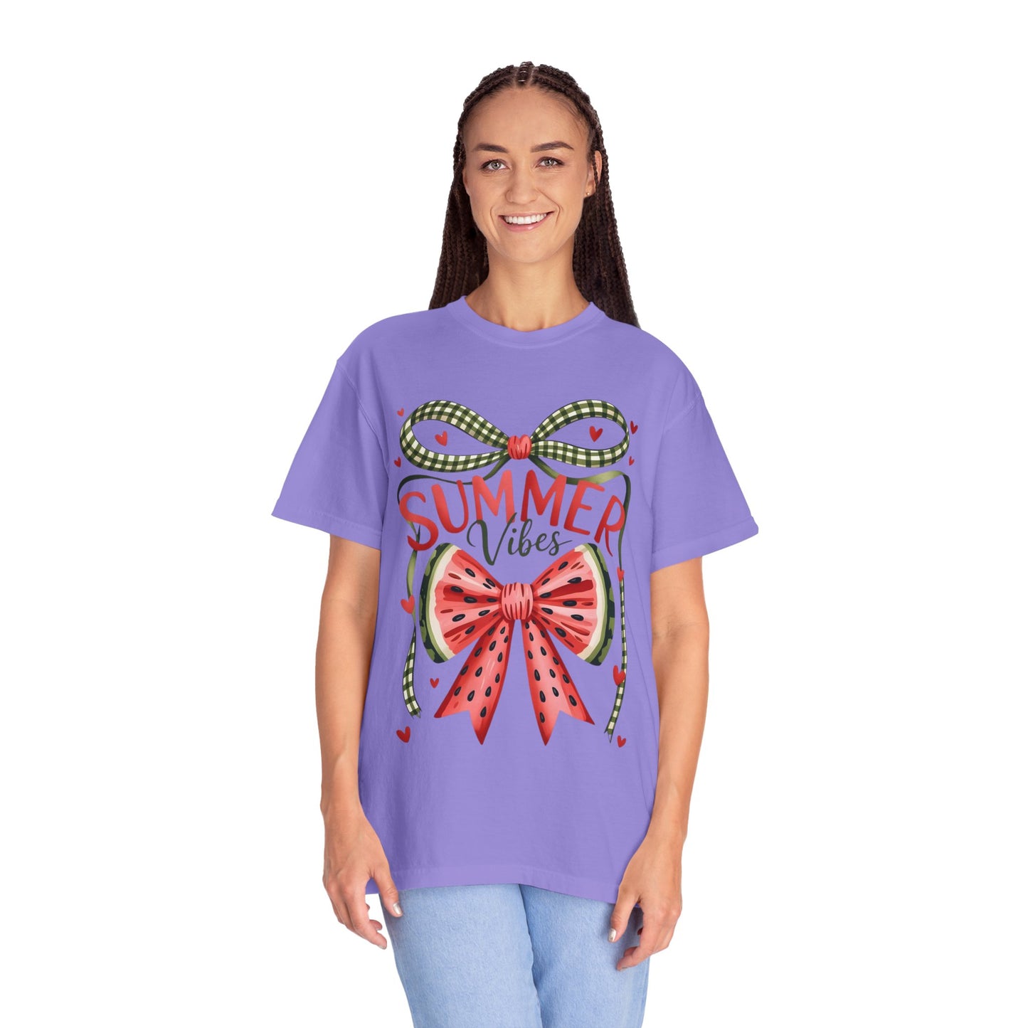Summer Vibes T-Shirt — Watermelon Bow Graphic Tee