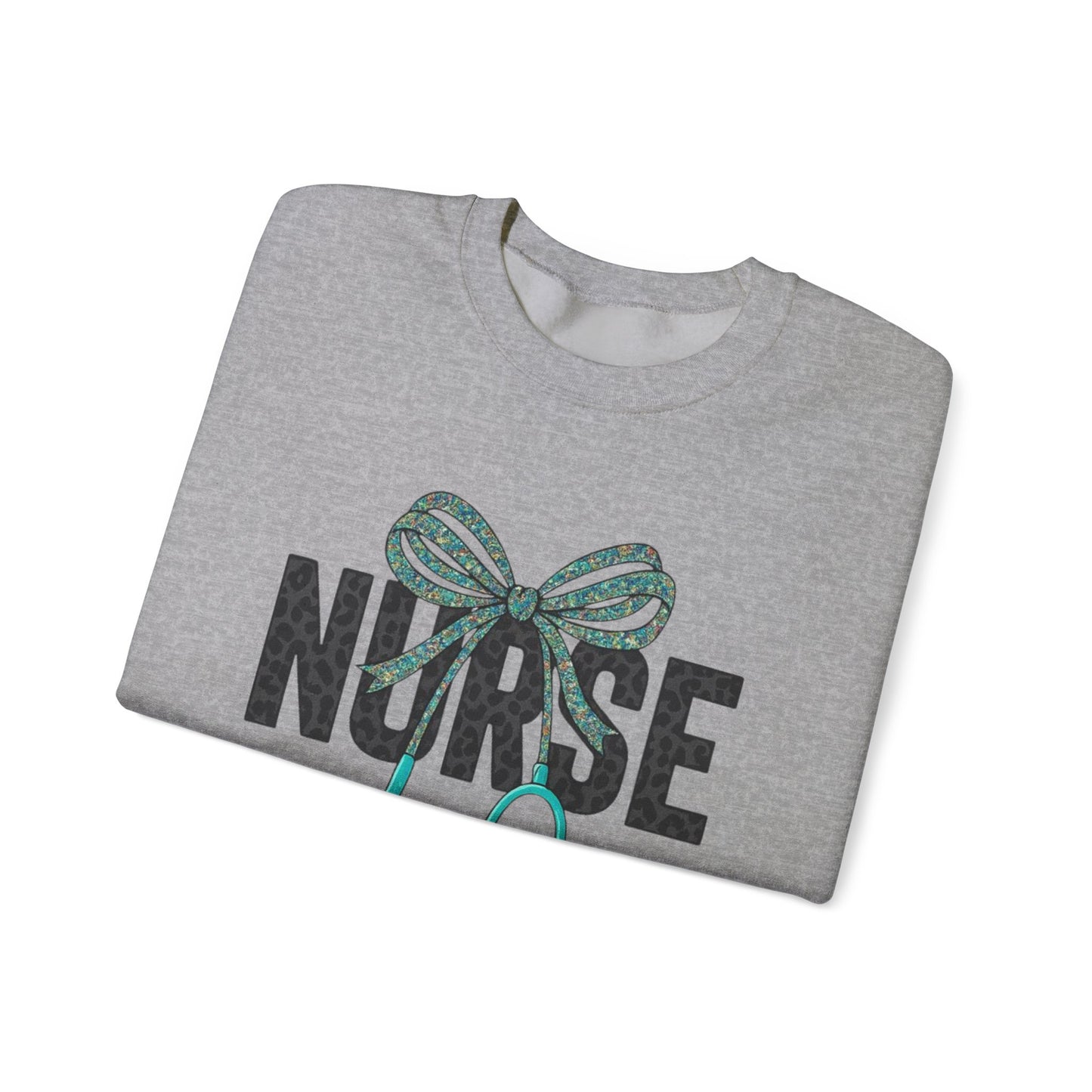 Nurse Stethoscope Bow Crewneck Sweatshirt – Cute Nurse Gift