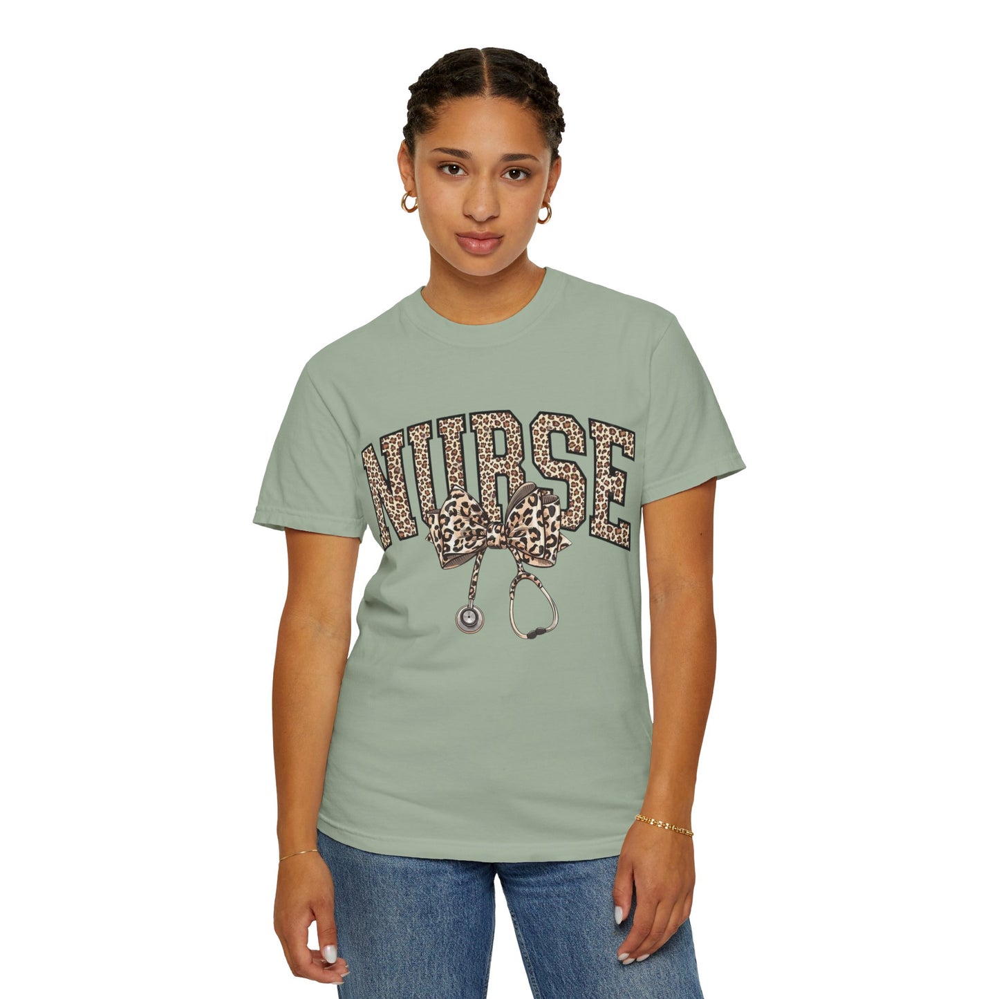 Nurse Leopard Stethoscope T-Shirt