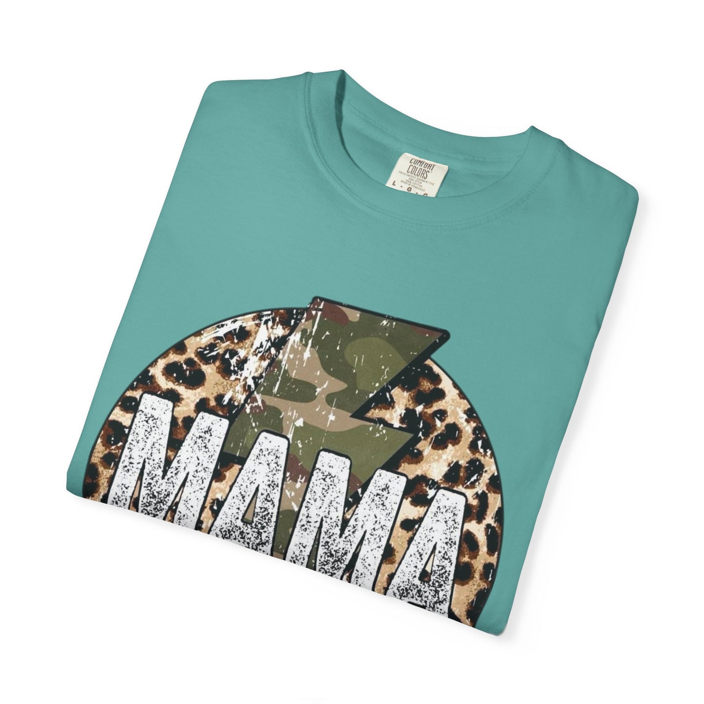 Leopard & Camo Lightning MAMA T-shirt | Mama Graphic Tee