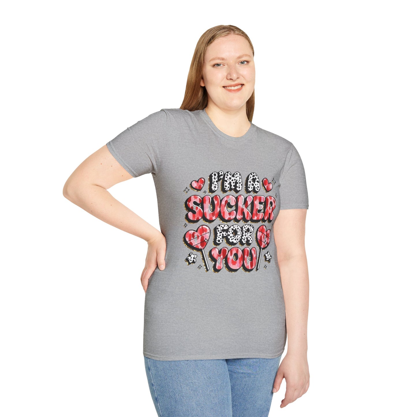 I’m a Sucker For You T-Shirt – Valentine Heart Lollipop Romantic Tee