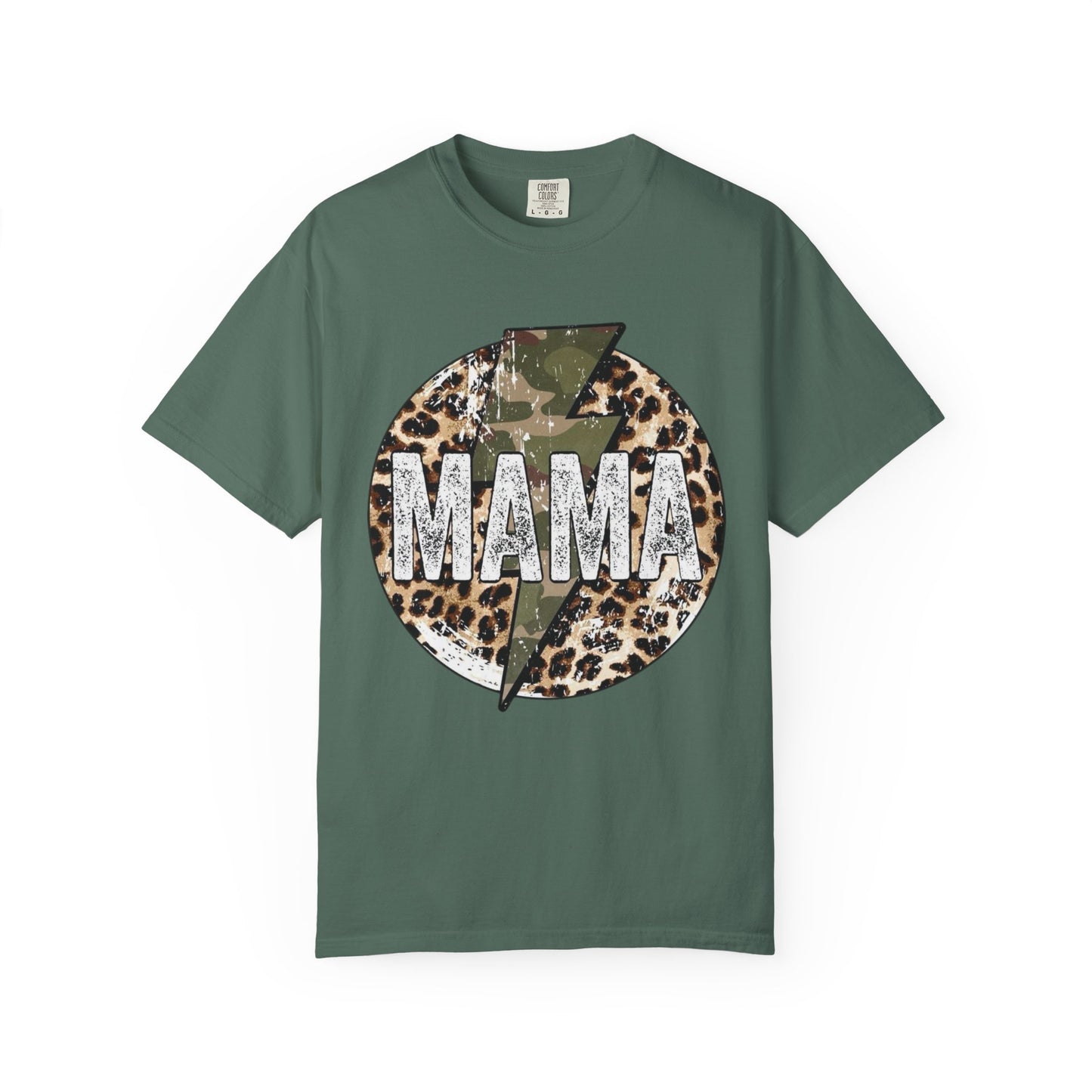 Leopard & Camo Lightning MAMA T-shirt | Mama Graphic Tee