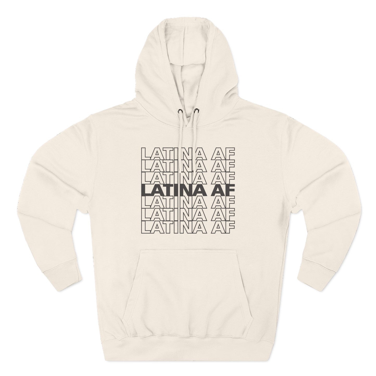 LATINA AF Typography Hoodie | Embroidered Chest Option