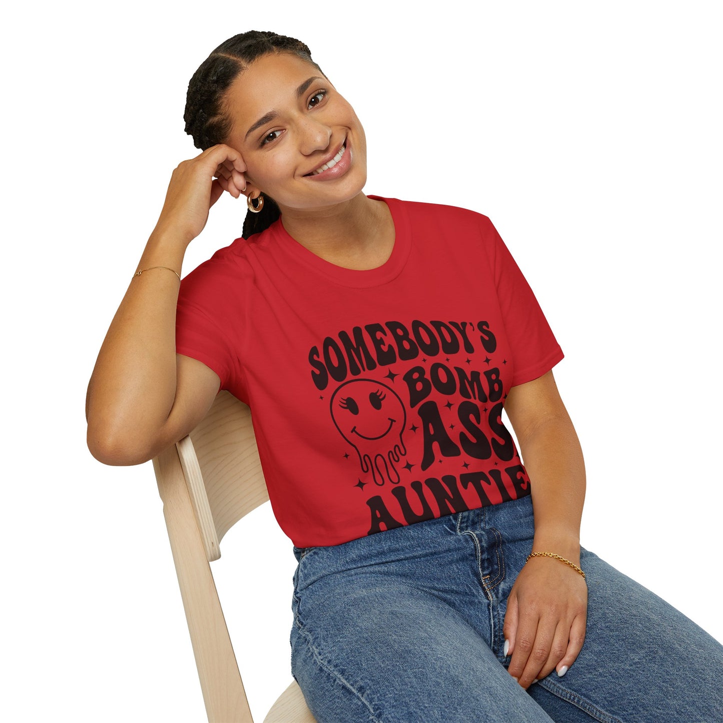 Bomb-Ass Auntie T‑Shirt — Somebody’s Bomb Ass Auntie Graphic Tee