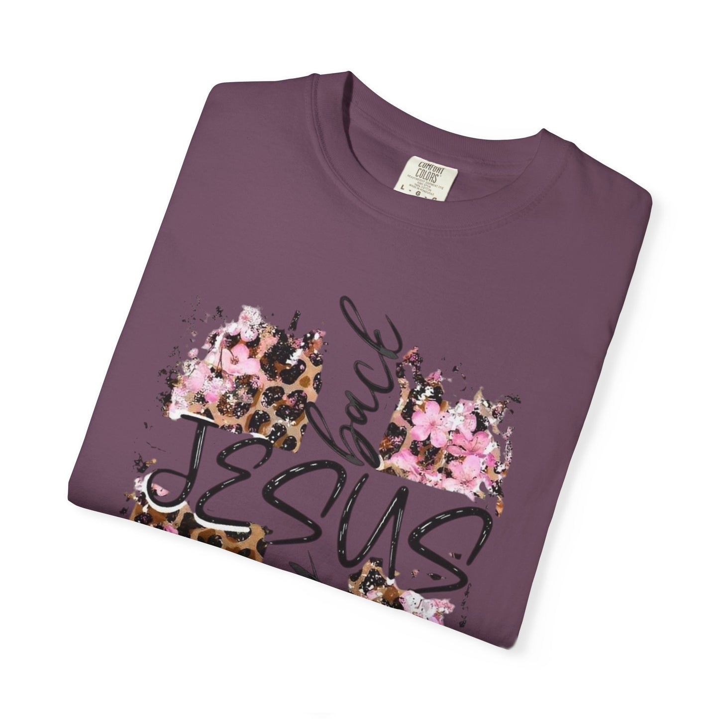 Jesus Has My Back T-Shirt | Leopard Floral Cross Christian Faith Tee
