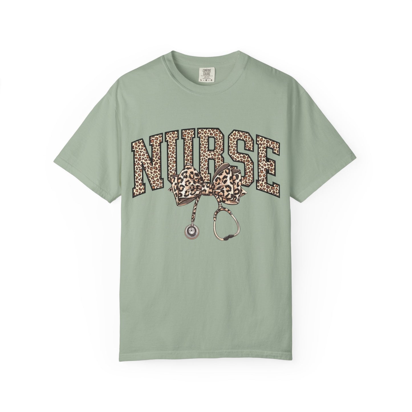 Nurse Leopard Stethoscope T-Shirt