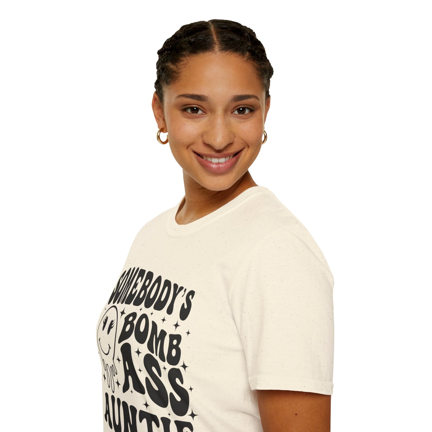 Bomb-Ass Auntie T‑Shirt — Somebody’s Bomb Ass Auntie Graphic Tee