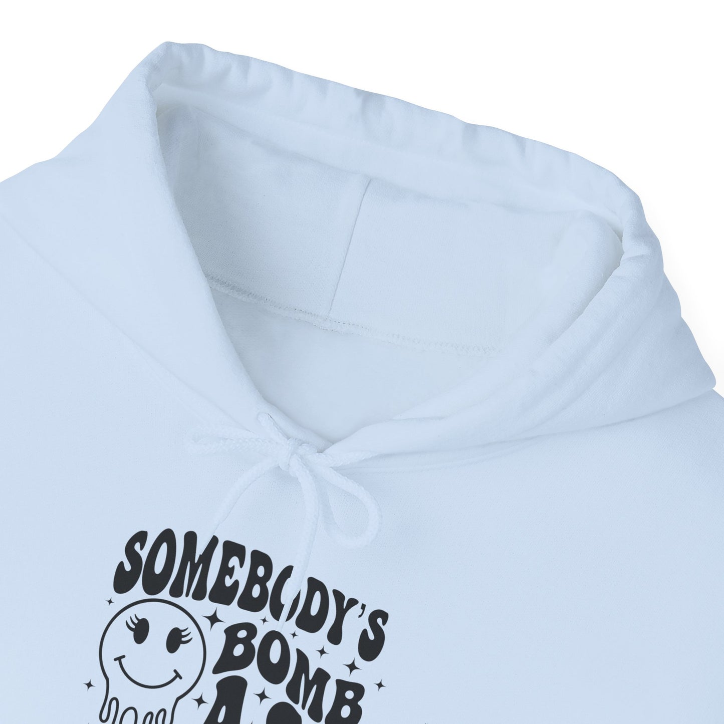 Hoodie — "Somebody's Bomb Ass Auntie" Funny Graphic Hooded Sweatshirt