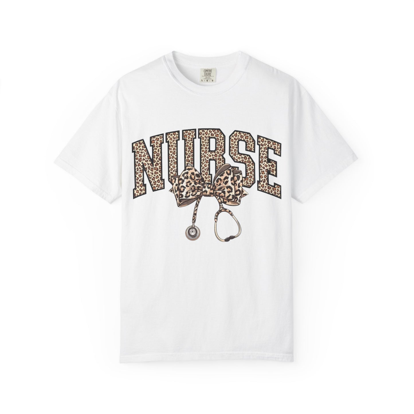 Nurse Leopard Stethoscope T-Shirt