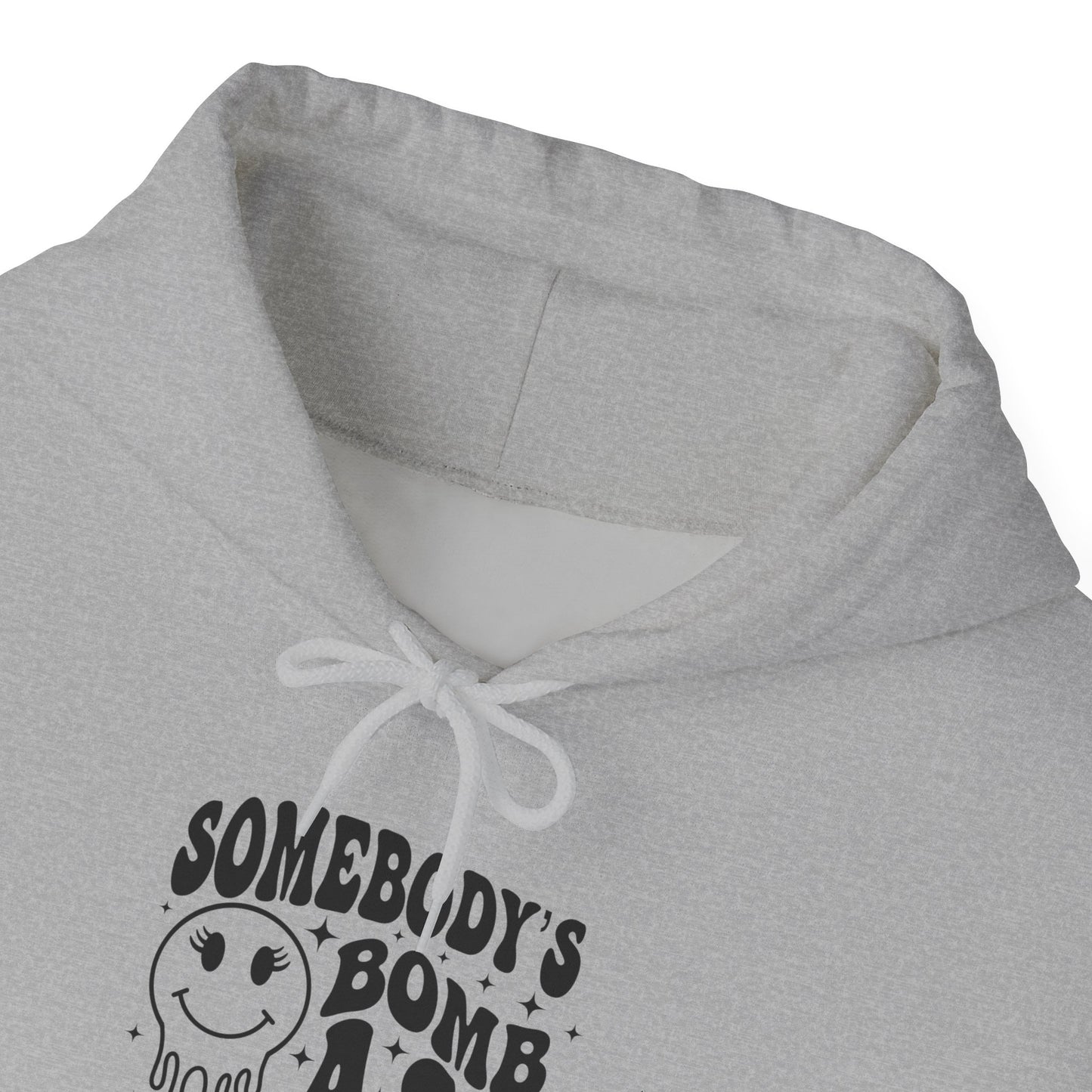 Hoodie — "Somebody's Bomb Ass Auntie" Funny Graphic Hooded Sweatshirt