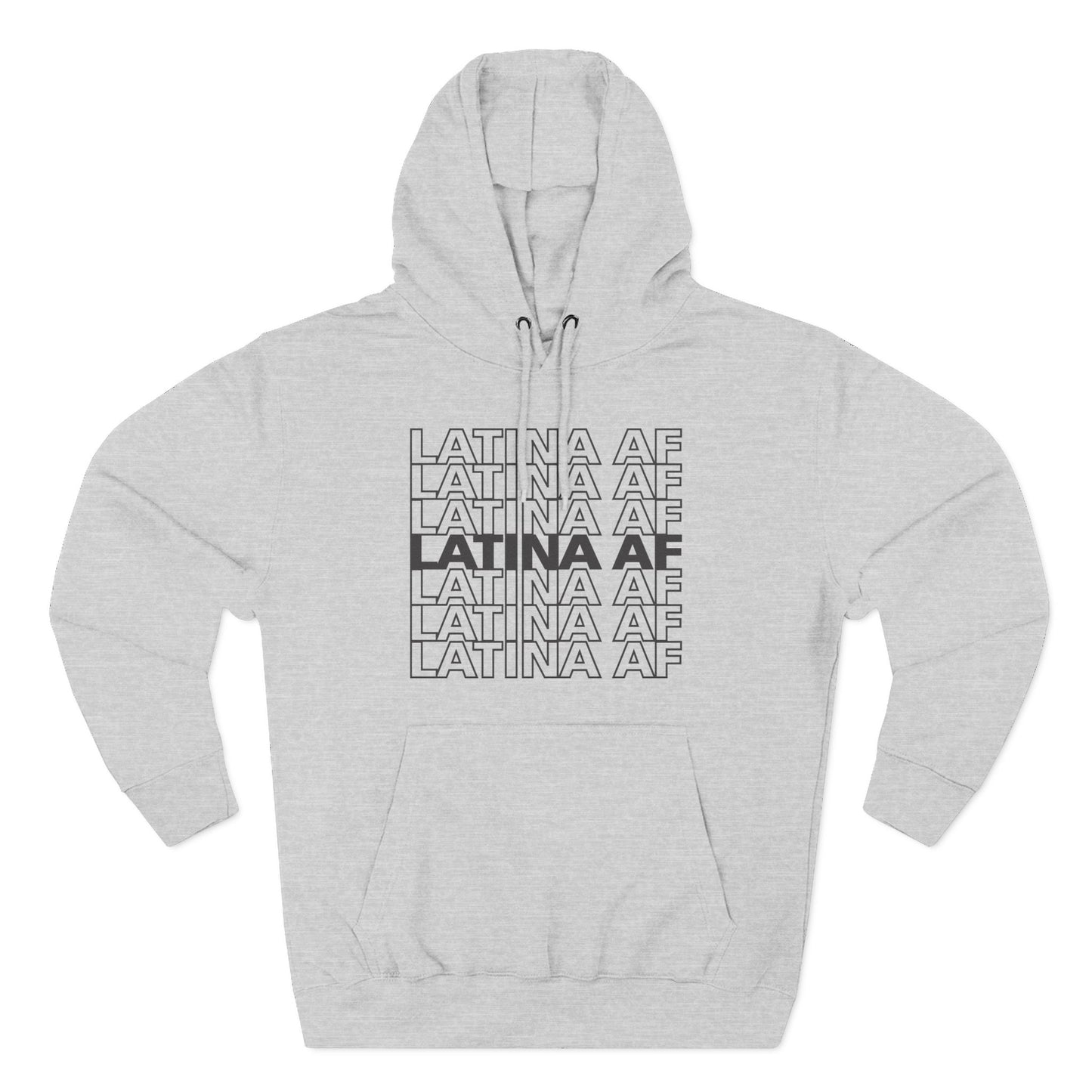 LATINA AF Typography Hoodie | Embroidered Chest Option