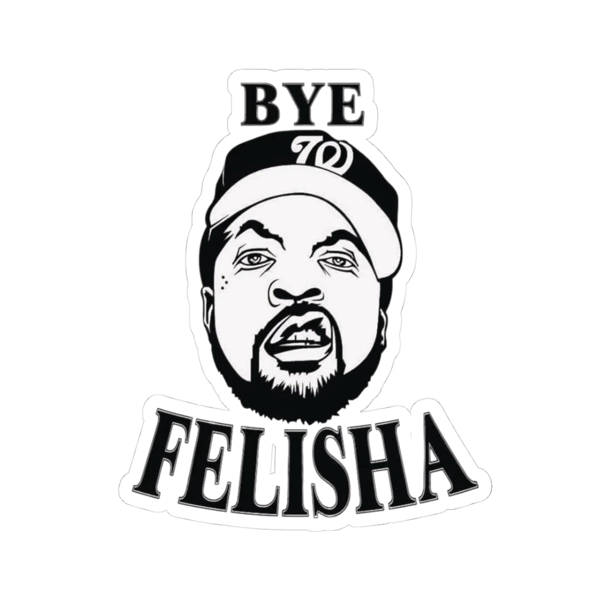 Bye Felisha face illustration Sticker | Kiss-Cut Sticker