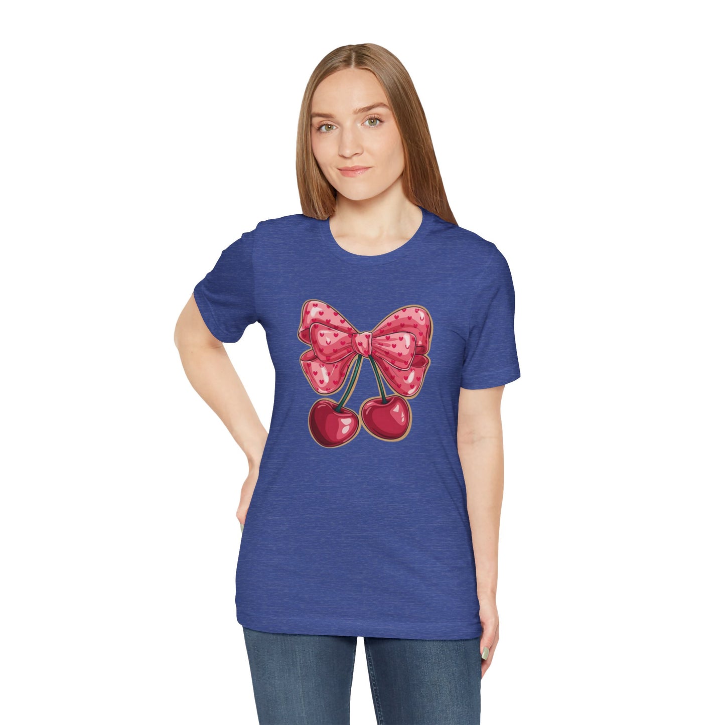 Cherry Bow Tee — Cute Pink Cherry Graphic T-Shirt