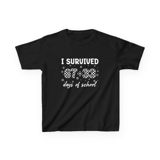 I Survived 100 Days of School T-Shirt | Kids 100th Day School Shirt