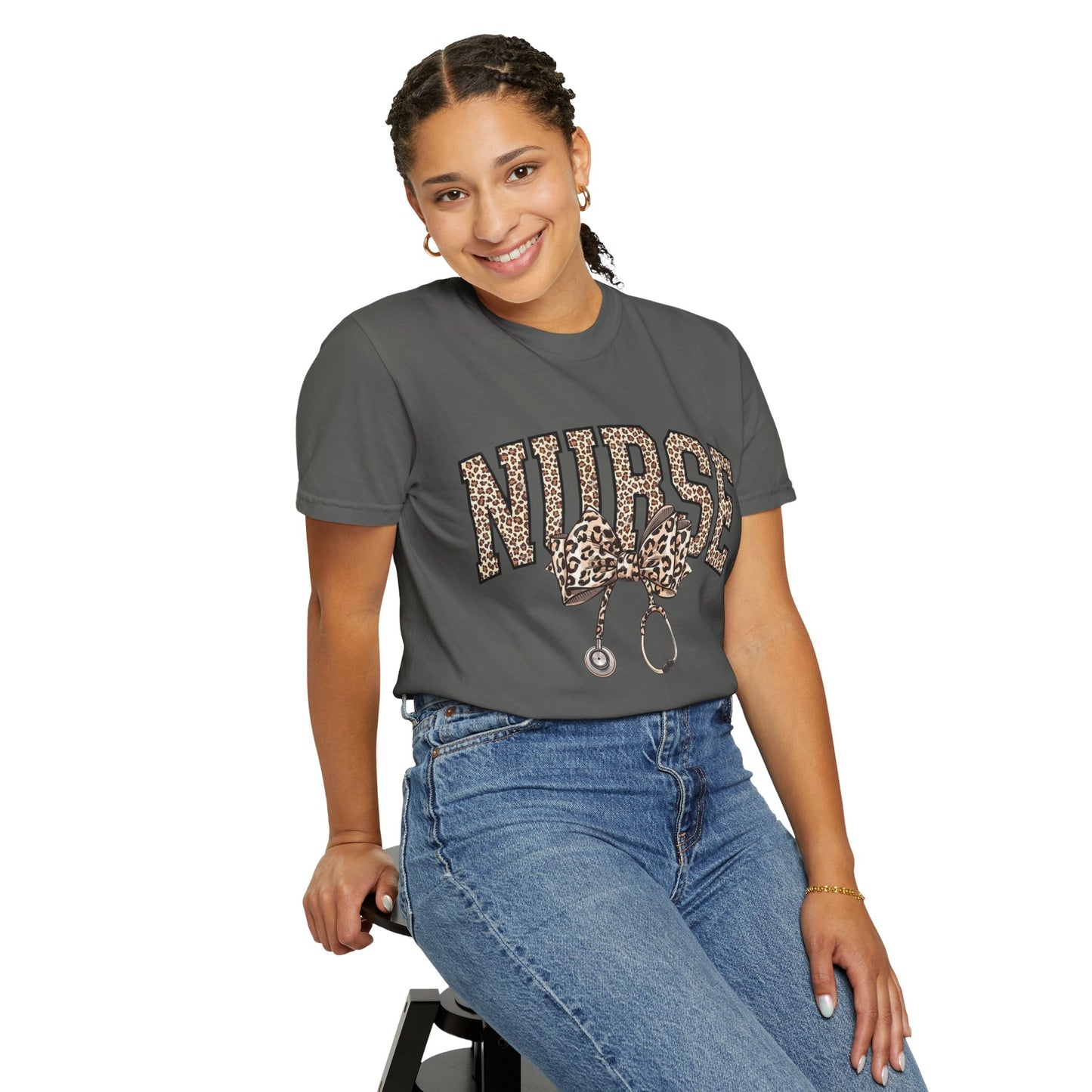 Nurse Leopard Stethoscope T-Shirt