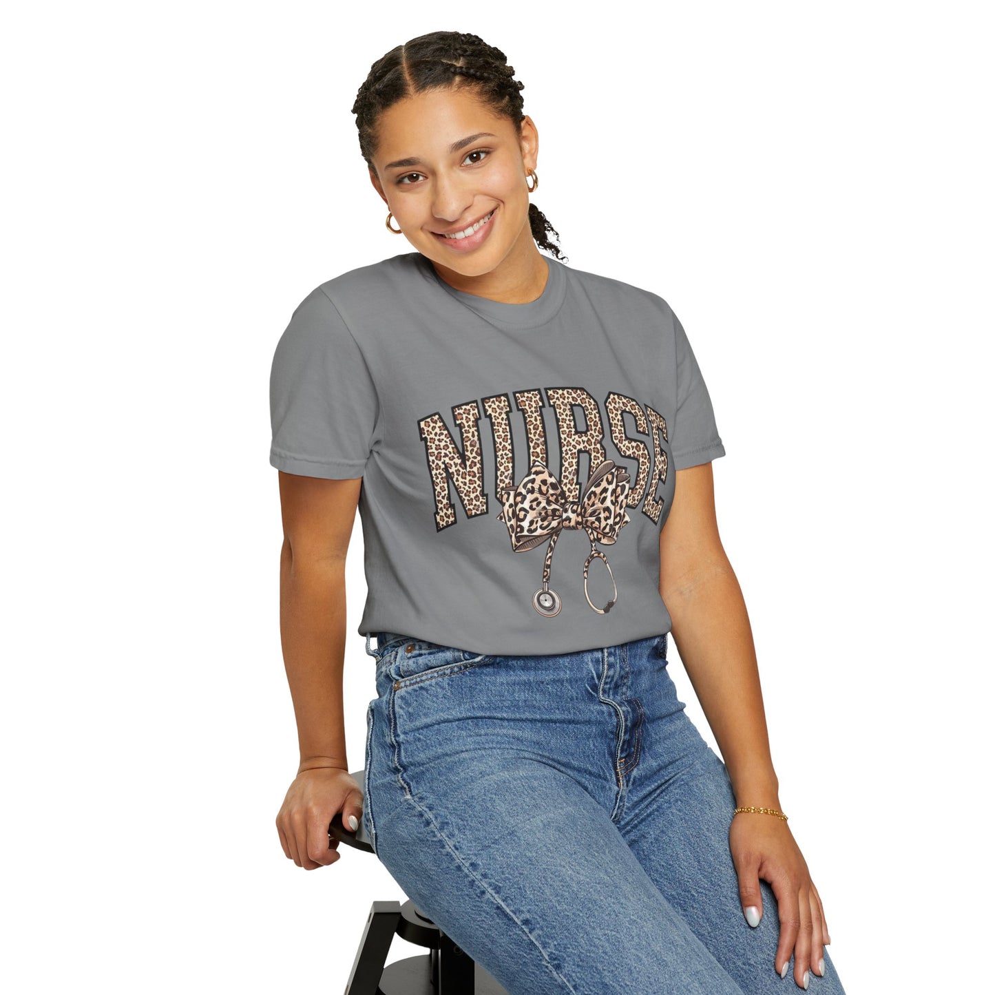 Nurse Leopard Stethoscope T-Shirt