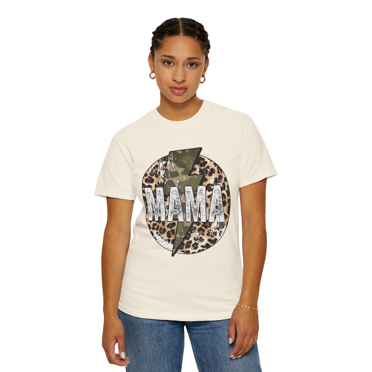 Leopard & Camo Lightning MAMA T-shirt | Mama Graphic Tee