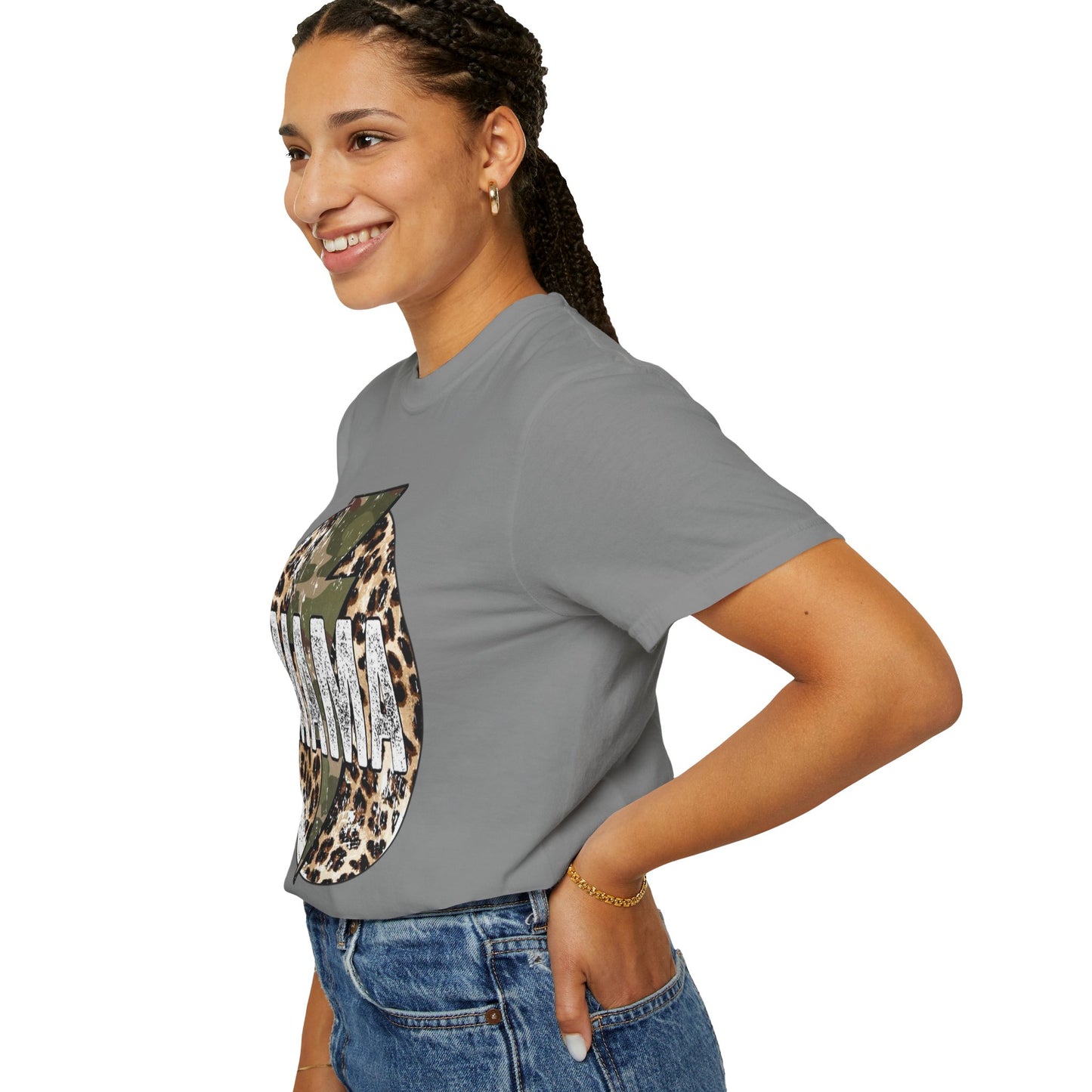 Leopard & Camo Lightning MAMA T-shirt | Mama Graphic Tee