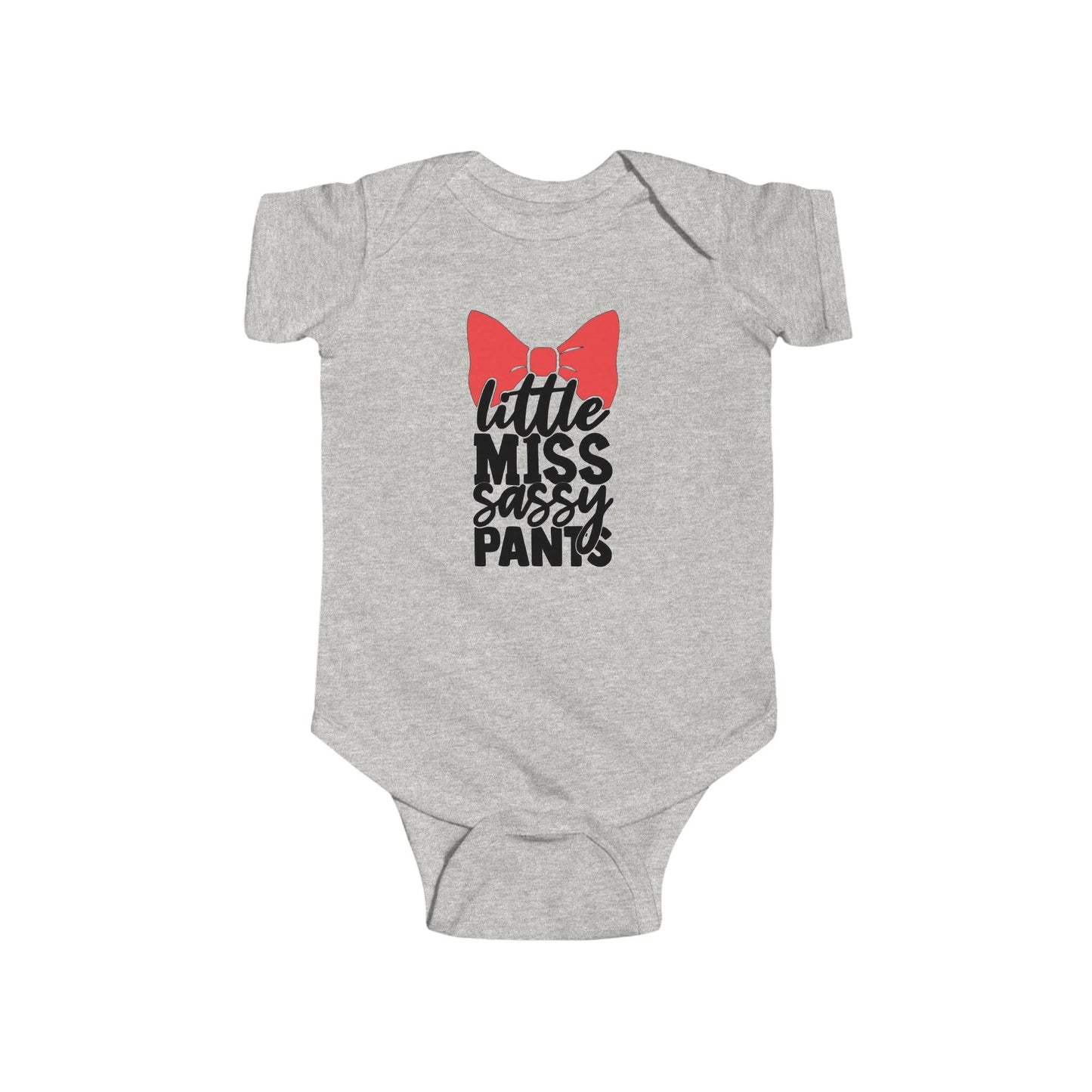Infant Bodysuit – "Little Miss Sassy Pants" Bow Baby One-Piece